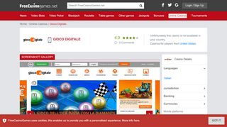 
                            3. Gioco Digitale Online Casino Review - Freecasinogames