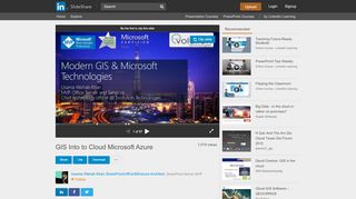 
                            8. GIS Into to Cloud Microsoft Azure - SlideShare