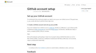 
                            9. GitHub account setup steps - Contributor Guide | Microsoft ...