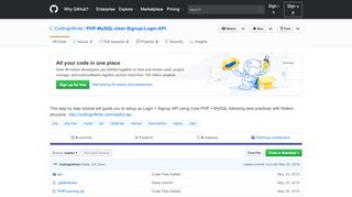 
                            8. GitHub - CodingInfinite/PHP-MySQL-User-Signup-Login-API ...