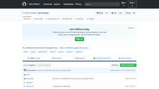 
                            1. GitHub - simon-weber/gmusicapi: An unofficial client ...