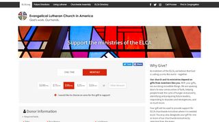 
                            9. Give - Evangelical Lutheran Church in America - ELCA