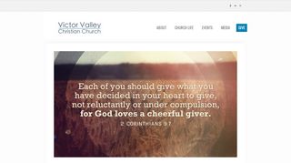 
                            3. Give - Victor Valley Christian Church