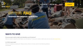 
                            4. Giving FAQ - Send Relief