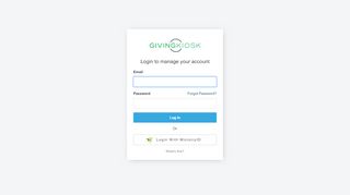 
                            7. Giving Kiosk - Login