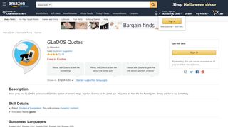 
                            1. GLaDOS Quotes: Alexa Skills - Amazon.com