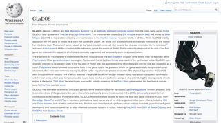 
                            3. GLaDOS - Wikipedia