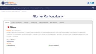 
                            4. Glarner Kantonalbank (Switzerland) - Bank Profile