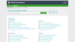 
                            8. GlassFrog : GlassFrog Support