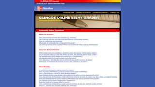 
                            4. Glencoe Online Essay Grader