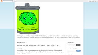 
                            6. Glick's Gray Matter: Nimble Storage Setup - So Easy, Even ...