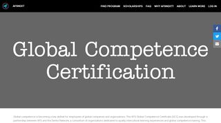 
                            8. Global Competence Certification - AFSNext