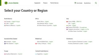 
                            6. Global Country Selector | John Deere Worldwide