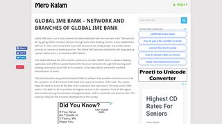 
                            8. Global IME Bank – Network and Branches of Global …