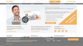 
                            4. Global-Konto Business | Prepaid Kreditkarte mit Geschäftskonto