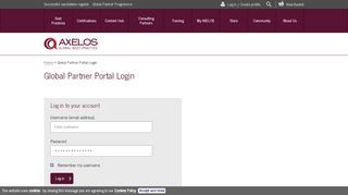
                            1. Global Partner Programme Login - axelos.com