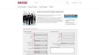 
                            1. Global Procurement Supplier Registration - Xerox