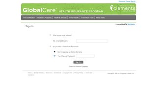 
                            5. GlobalCare >> Sign In