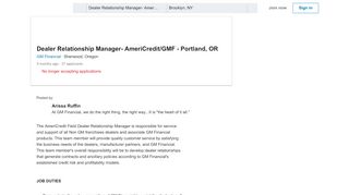 
                            9. GM Financial hiring Dealer Relationship Manager- AmeriCredit/GMF ...