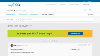 
                            1. gmac loan to ocwen??? - myFICO® Forums - 2336431