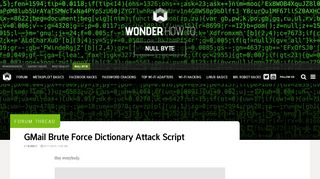 
                            4. GMail Brute Force Dictionary Attack Script « Null Byte :: WonderHowTo