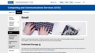 
                            2. Gmail - Computing and Communications Services - Ryerson ...