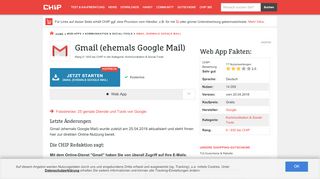 
                            6. Gmail (ehemals Google Mail) - direkt online nutzen - CHIP