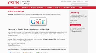 
                            3. Gmail for Students | California State University, Northridge