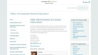 
                            8. GME Administration & Contact Information - Vanderbilt ...