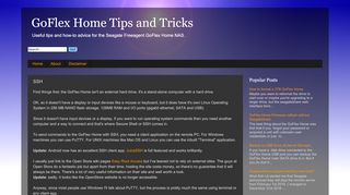 
                            9. GoFlex Home Tips and Tricks: SSH