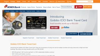 
                            7. Goibibo Travel Card - ICICI Bank