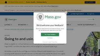 
                            4. Going to and using My Account Page | Mass.gov