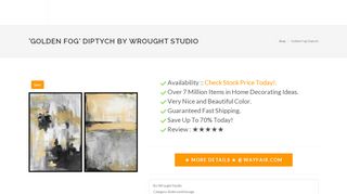 
                            7. 'Golden Fog' Diptych by Wrought Studio - chairssofaliving.com