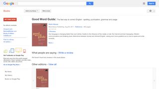 
                            9. Good Word Guide: The fast way to correct English - spelling, ... - Google Books Result