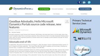 
                            10. Goodbye Adxstudio, Hello Microsoft Dynamics Portals source code ...