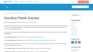 
                            4. Goodbye Paltalk Express - Paltalk Blog