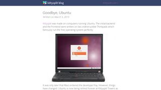 
                            7. Goodbye, Ubuntu - blog.kittysplit.com