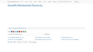 
                            6. Goodlife Membership Discounts - coupons4travel.com