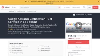 
                            9. Google Adwords Certification - Get Certified in all 6 exams ...