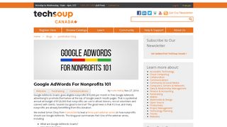 
                            9. Google AdWords For Nonprofits 101 | TechSoup Canada