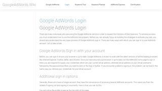 
                            10. Google AdWords Login - GoogleAdWords.Wiki