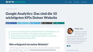 
                            9. Google Analytics: Das sind die 10 wichtigsten KPIs Deiner ...