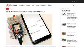 
                            8. Google Assistant controlled LED using ESP32 and Adafruit IO