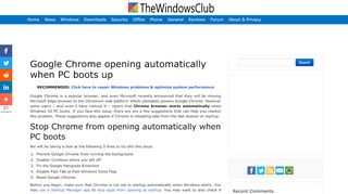 
                            2. Google Chrome opening automatically when PC boots up