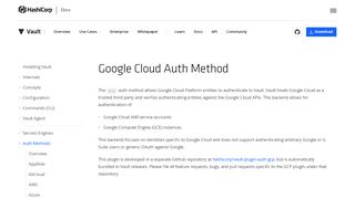 
                            4. Google Cloud - Auth Methods - Vault by HashiCorp