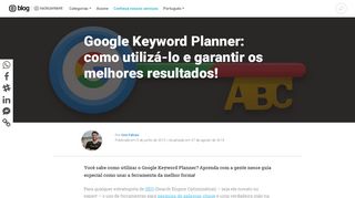 
                            3. Google Keyword Planner: como usá-lo sem pagar nada?