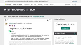 
                            3. Google Maps in CRM Portals - Microsoft Dynamics Community