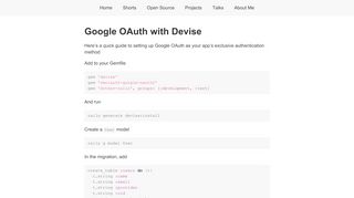 
                            3. Google OAuth with Devise - ankane.org