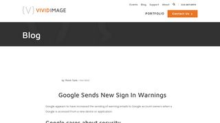 
                            7. Google Sends New Sign In Warnings - Vivid Image, Inc.