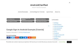 
                            4. Google Sign-In Android Example [Tutorial] - AndroidClarified